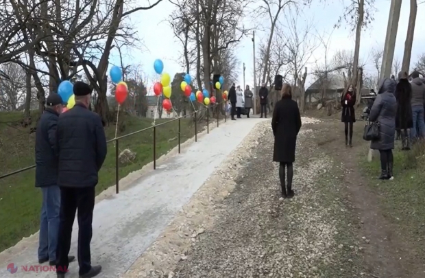 VIDEO // La Trifeşti a fost inaugurat un DRUM, care a fost construit la inițiativa deputatei Platformei „Pentru Moldova”, Eleonora Graur