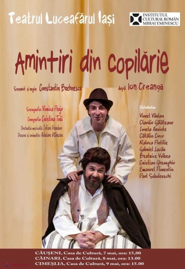 Ziua Europei: Teatrul Luceafărul din Iaşi susține spectacole în stânga Prutului