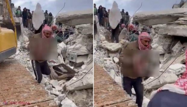 VIDEO // Imagini EMOȚIONANTE în urma cutremurului devastator din Turcia și Siria, care oferă SPERANȚE. O femeie a născut sub dărâmăturile unei clădiri, în Siria. Mama și-a protejat bebelușul cu propriul trup, până în ultima clipă