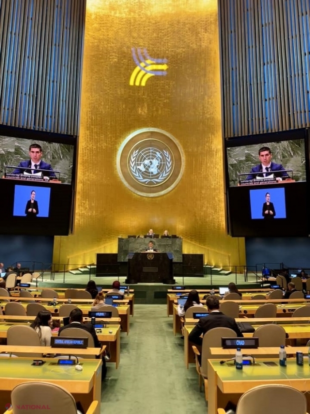 Vicepremierul Popșoi, discurs la Summitul Viitorului din cadrul Adunării Generale a ONU de la New York: Apel la solidaritate între state pentru a consolida pacea și securitatea internațională