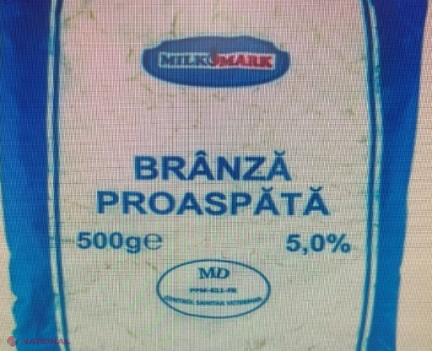 Grăsime STRĂINĂ în brânza produsă la fabrica din Florești: Un lot de „brânză proaspătă de vacă 5%”, RETRAS din magazine