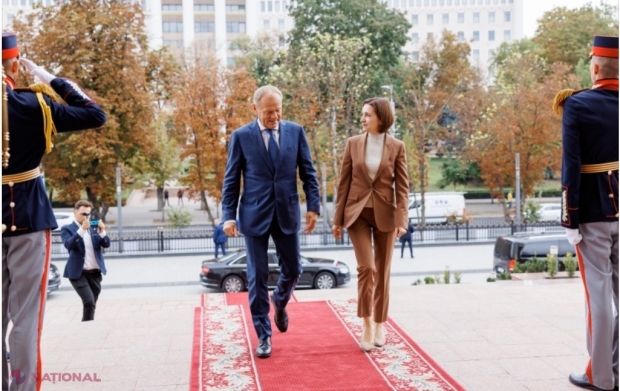 Maia Sandu, la întrevederea cu Donald Tusk: „Polonia ne oferă un exemplu clar despre cum integrarea europeană poate transforma o țară - salariul mediu s-a TRIPLAT, iar speranța de viață a crescut cu câțiva ani”