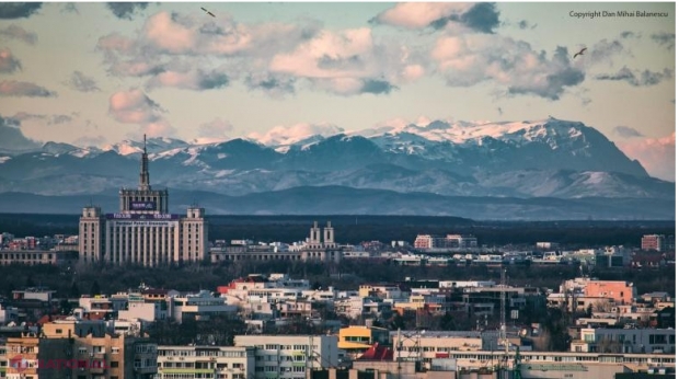 IMPRESIONANT // Munții Carpați, vizibili din București. Fotografia spectaculoasă surprinsă în centrul capitalei României