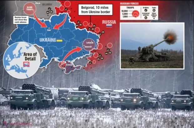 VIDEO // Imagini cu tunuri masive de artilerie ce pot lansa proiectile NUCLEARE, surprinse la circa 16 kilometri de Harkov 