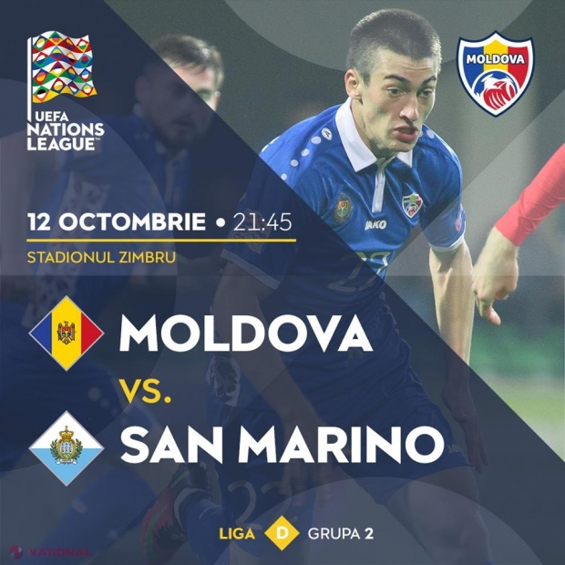 „Tricolorii” vor șase puncte în „dubla” cu San Marino și Belarus. Naționala va încasă 750 de mii de euro în Liga Națiunilor, iar în caz de câștig al grupei - un BONUS de 750 de mii euro