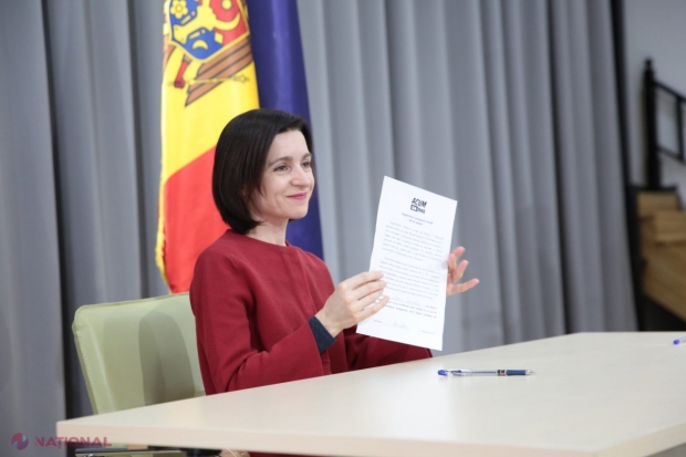 Cum JUSTIFICĂ Maia Sandu „decizia RISCANTĂ” de formaliza o majoritate cu PSRM. Politiciana s-a referit și la ANGAJAMENTUL semnat în februarie că nu va face alianțe cu PSRM, PD sau Partidul „ȘOR”