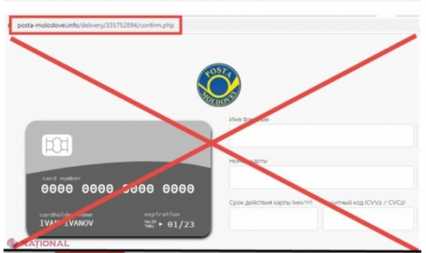 ATENȚIONARE de la Poliție: O NOUĂ fraudă în mediul online, cu invocarea „Poștei Moldovei”! Nu divulgați nimănui astfel de informații