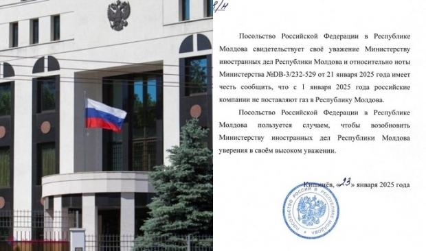 DOC // Moscova pune pofta Transnistriei în cui! Ambasada Rusiei la Chișinău: Nicio companie rusă nu va livra gaze în stânga Nistrului