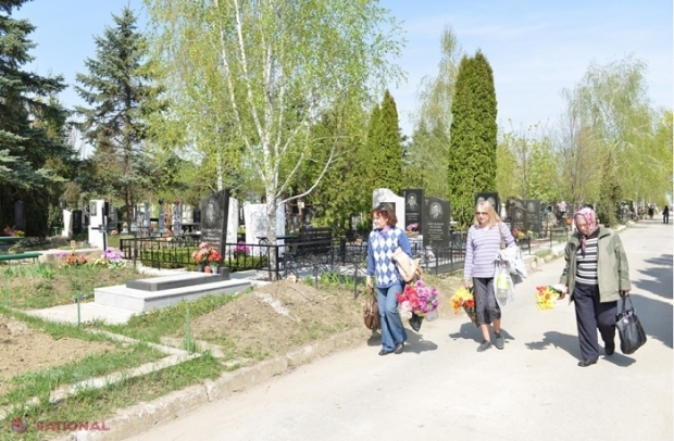 Chișinău: La cimitir - cu măști și respectarea distanței sociale. Consumul de produse alimentare și al băuturilor alcoolice, INTERZIS