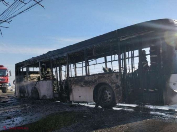 Autobuz, incendiat INTENȚIONAT la Ceadâr-Lunga? Poliția a deschis dosar 