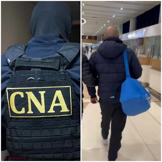 VIDEO // Din Rusia, direct în AREST. Un bărbat dat în căutare pentru trafic de influență a fost reținut pe Aeroportul Internațional Chișinău