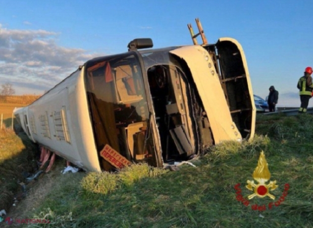 Accident în Italia: Un autobuz cu 50 de refugiați ucraineni s-a răsturnat. O persoană a decedat