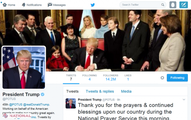 Sute de mii de UTILIZATORI de Twitter, trecuţi automat ca followeri ai lui Donald Trump, în urma unei erori tehnice
