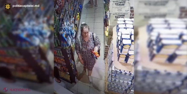 VIDEO // Recunoașteți femeia din imagini? Este căutată de Poliție pentru că a FURAT un bun în valoare de peste 19 000 de lei dintr-un magazin din Chișinău