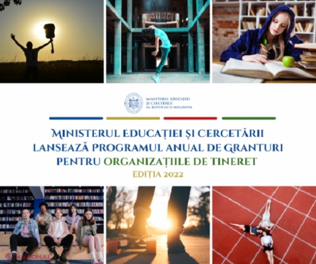 CONCURS // Se caută organizații de TINERET din R. Moldova pentru a le oferi GRANTURI în valoare de 5,4 milioane de lei