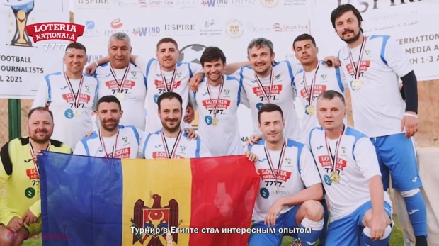 VIDEO // Jurnaliștii sportivi au arborat drapelul R. Moldova la un turneu internațional din Egipt, cu susținerea NGM Company