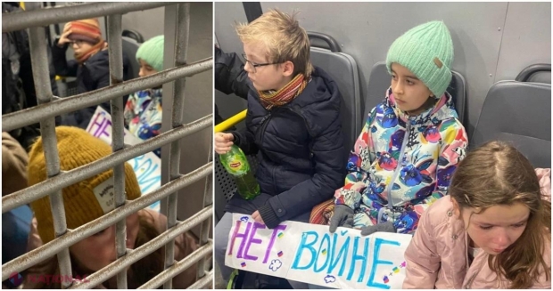 GALERIE FOTO // Regimul lui Putin a reținut câțiva COPII ruși cu vârste cuprinse între 7-11 ani, pentru că au spus „NU RĂZBOIULUI”. Imagini SFÂȘIETOARE cu micuții în spatele GRATIILOR 