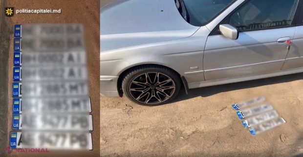 VIDEO // Încă doi inși care furau plăcuțe de înmatriculare de la mașinile din Ucraina, prinși la Chișinău: Cereau de la victime de la 100 până la 2 000 de euro ca să le întoarcă