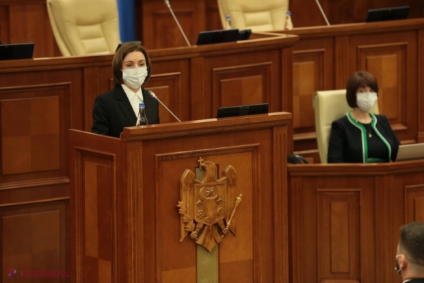 VIDEO // Aflată pentru prima dată în Parlament de când este președinte, Maia Sandu anunță „o adevărată REVOLUȚIE”: „Declar TOLERANȚĂ ZERO la corupție în orice instituție, la orice nivel”
