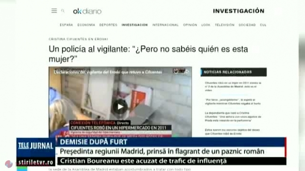 Președinta regiunii Madrid, prinsă în FLAGRANT de un paznic român