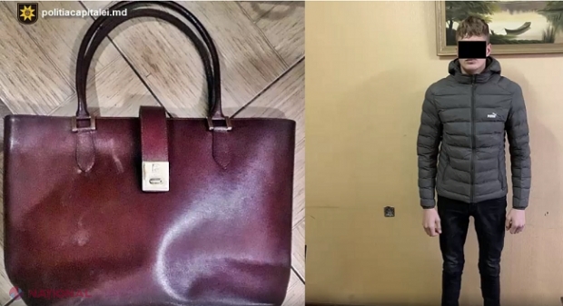 VIDEO // Momentul în care o femeie din Chișinău este JEFUITĂ: Insul a fost identificat și riscă șapte ani de pușcărie