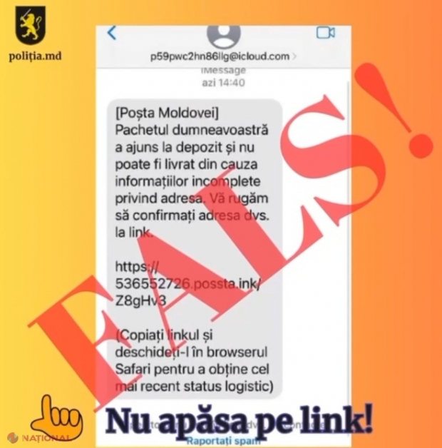 Numele „Poștei Moldovei”, folosit de escroci pentru a le goli cardurile cetățenilor: 86 de escrocherii înregistrate în anul curent, sub pretextul primirii de colete