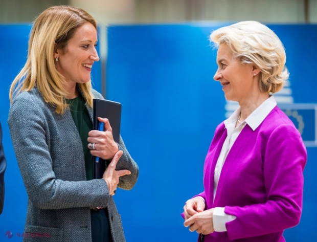 Președinta Comisiei Europene, Ursula von der Leyen, vine joi la Chișinău. Peste o zi ajunge în R. Moldova și președinta Parlamentului European, Roberta Metsola