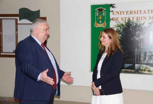 România va continua să implementeze proiecte pentru sporirea calității învățământului superior din R. Moldova. Ministra Educației de la București, în vizită la Universitatea de Stat din Moldova