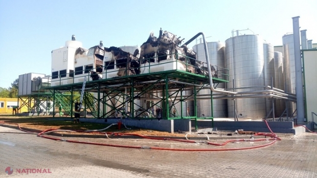 Incendiu la o fabrică de sucuri din nordul R. Moldova
