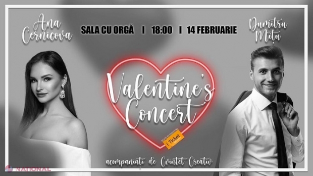 VIDEO // Interpreții Dumitru Mîțu și Ana Cernicova își invită fanii la un concert pentru toți îndrăgostiții: Pe 14 februarie, la Sala cu Orgă din Chișinău