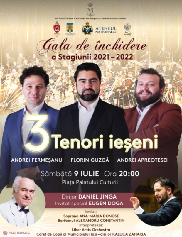 Maestrul Eugen Doga revine la Iaşi într-un spectacol de excepţie în Piața Palatului Culturii