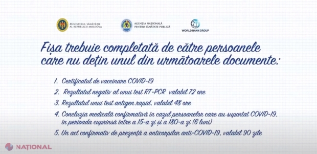 VIDEO // Cetățenii care vor intra în R. Moldova începând cu 5 octombrie vor îndeplini exclusiv ONLINE fișa epidemiologică