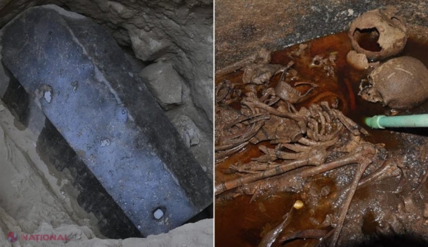 Peste 18.000 de persoane vor să bea lichidul roşu descoperit în sarcofagul negru vechi de 2.000 de ani