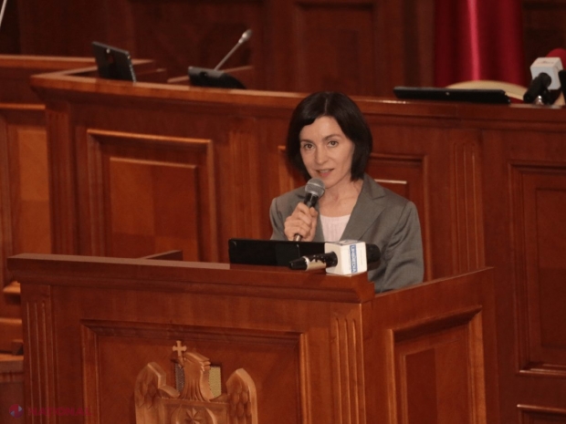 DISCURSUL Maiei Sandu la învestirea Guvernului: „Începând de astăzi, regimul oligarhic este în opoziție”