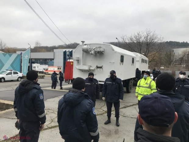 Post de pompieri, instalat în preajma Centrului COVID-19 de la „Moldexpo”