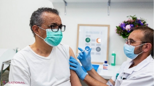 Directorul general al OMS s-a vaccinat împotriva Covid-19: „Astăzi mi-a venit rândul”
