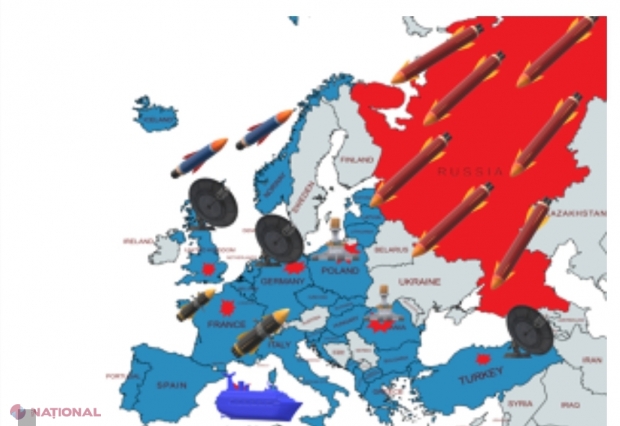 Şase ţări europene ar putea fi bombardate de Rusia în caz de război nuclear. Care ar fi statele vizate 