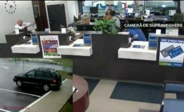 VIDEO // Atac armat într-o bancă! Un bărbat a intrat în instituţie şi a început să tragă cu arma 