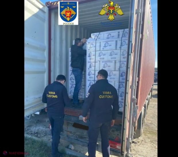 VIDEO // Alcool de contrabandă, în sumă de peste 4 milioane de lei, ridicat de la un agent economic din R. Moldova: Producția era prezentată ca fiind fabricată în Coreea de Sud și urma să fie livrată în SUA prin portul Constanța
