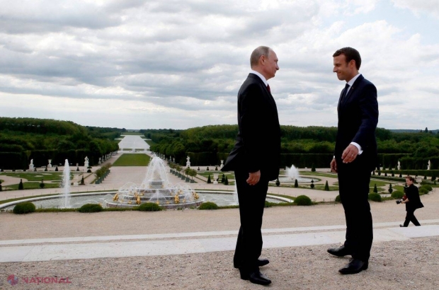 VIDEO // Emmanuel Macron i-a spus în față lui Putin ce crede despre sursele de PROPAGANDĂ ale Kremlinului. Cum a reacționat președintele Rusiei