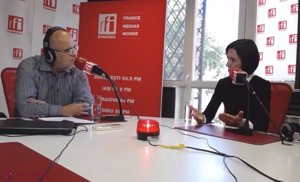 Maia Sandu la RFI: Există pericolul ca România să se trezească cu Rusia la hotare