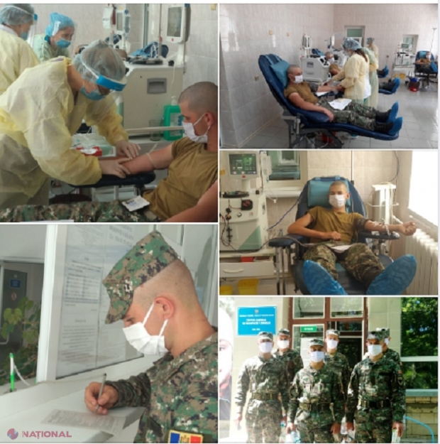 Încă cinci militari care s-au vindecat de COVID-19 au donat plasmă pentru a salva vieți