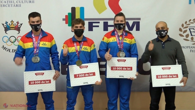 VIDEO // NGM Company crește viitorii CAMPIONI ai R. Moldova. Medaliații de la Campionatul European de haltere au fost RĂSPLĂTIȚI: „Orice apreciere a unui sportiv este o motivație pentru el ca să continue mai departe”