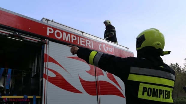 Un microbuz în flăcări, pe strada Muncești din Chișinău: Nu există victime