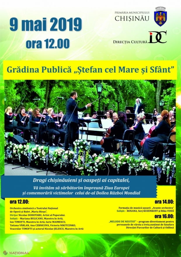 Socialiștii cu scena în Piața Marii Adunări Naționale, autoritățile Chișinăului - în parc: Activitățile organizate de Primăria Chișinău cu ocazia zilei de 9 mai