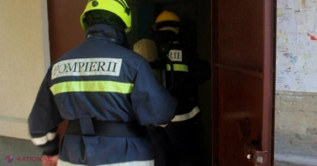 INCENDIU într-un bloc de locuit din Chișinău, izbucnit în această dimineață, aproape de ora 6.30