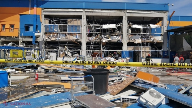 Explozie uriașă la un centru comercial de peste Prut: 15 răniți  