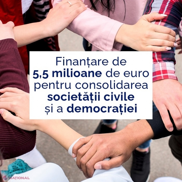 Finanțare de 5,5 milioane de euro, anunțată de UE pentru societatea civilă din R. Moldova: Dialog politic, promovarea egalității de gen și facilitarea comunicării pe teme precum securitatea și migrația