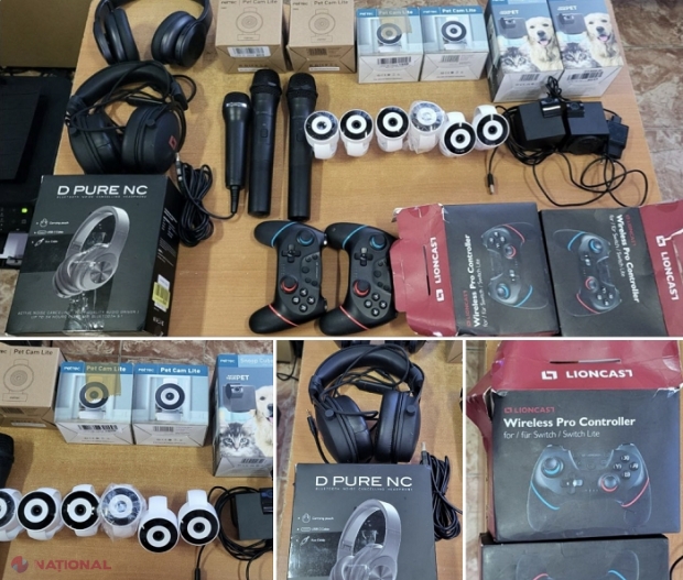 CONTRABANDĂ // Camere video, console de jocuri și alte accesorii, ascunse printre bagaje într-un microbuz ce venea din Germania