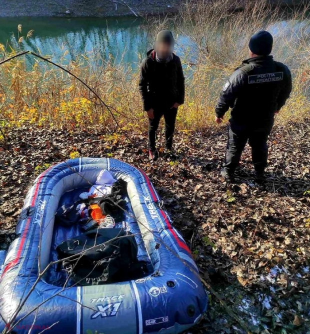 Un străin a vrut să treacă ilegal Prutul cu o barcă gonflabilă pentru a ajunge în România